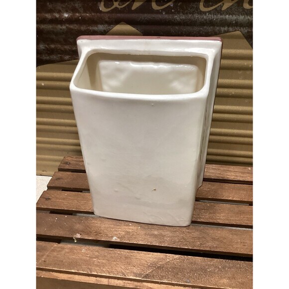 Sanmyro Japan Vntage Porcelain Decorative Planter Apple Girl With Umbrella - Picture 6 of 11